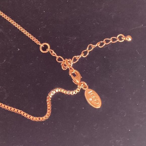 LOGO Brand Goldtone Multi-Color Faceted Crystals Necklace - Picture 5 of 9